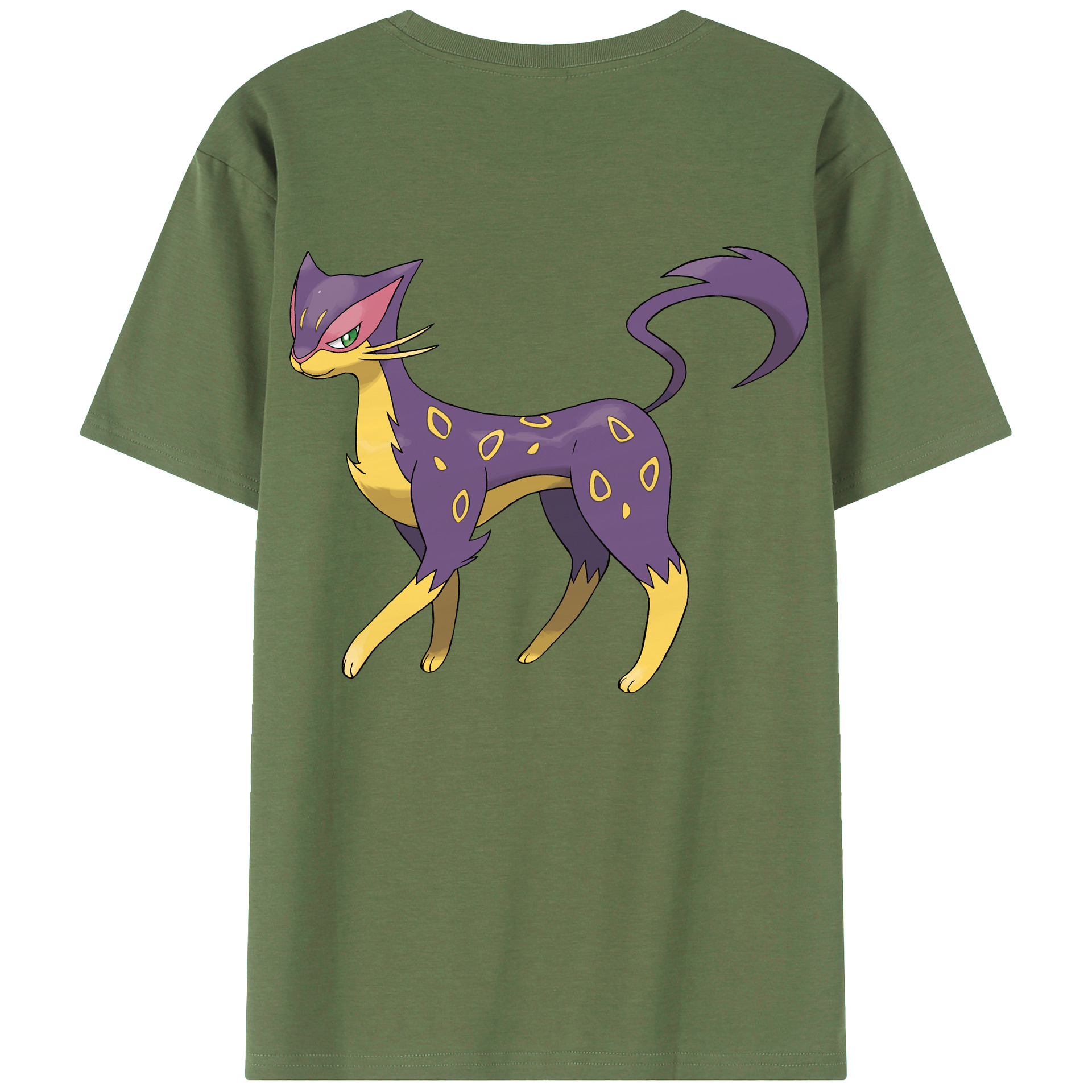 （画像用） ポケットモンスター Pokémon 綿100％ メンズ半袖Tシャツ（バックプリント） 通気性